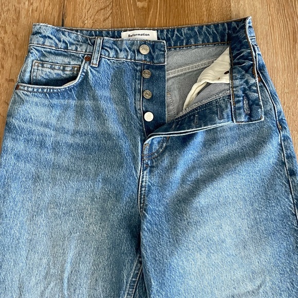 Reformation Cynthia Straight Leg Jeans‎ Size 27 High Rise $178 Colorado Wash - Picture 5 of 8